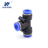 Blue Pneumatic Connector for Flexible Industrial Cylinder Joint Applications