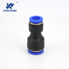 Blue Pneumatic Connector for Flexible Industrial Cylinder Joint Applications