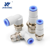 Blue Pneumatic Connector for Flexible Industrial Cylinder Joint Applications